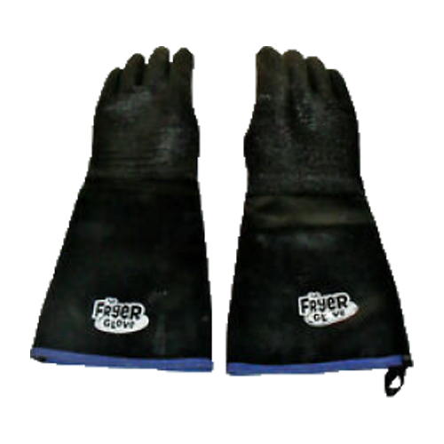 Fryer Black Brushed Canvas Rough Grip 18 Inch Gloves